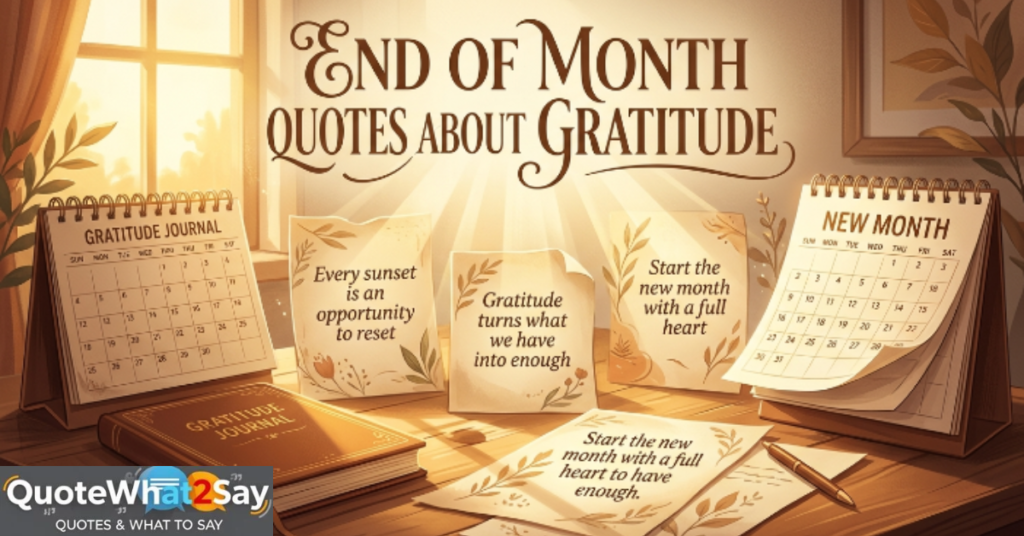 End of Month Quotes About Gratitude