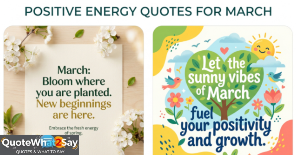 Positive Energy Quotes for March