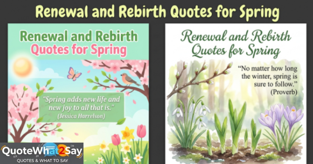 Renewal and Rebirth Quotes for Spring