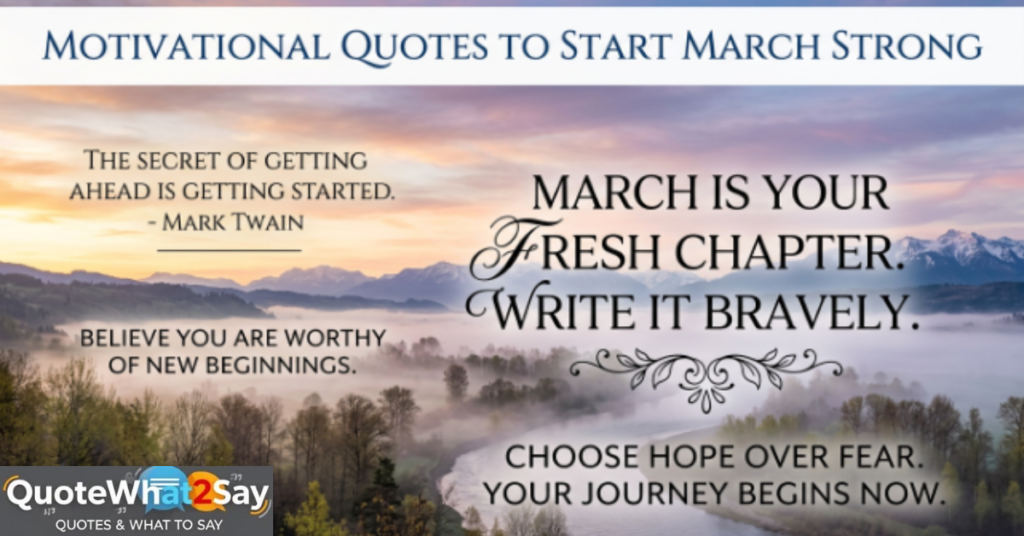 Motivational Quotes to Start March Strong