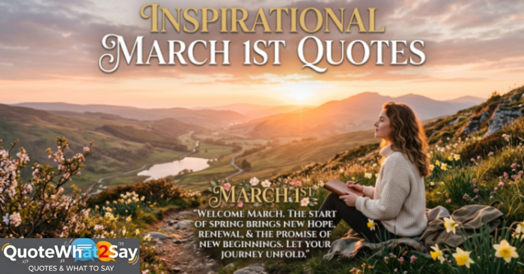 Inspirational March 1st Quotes