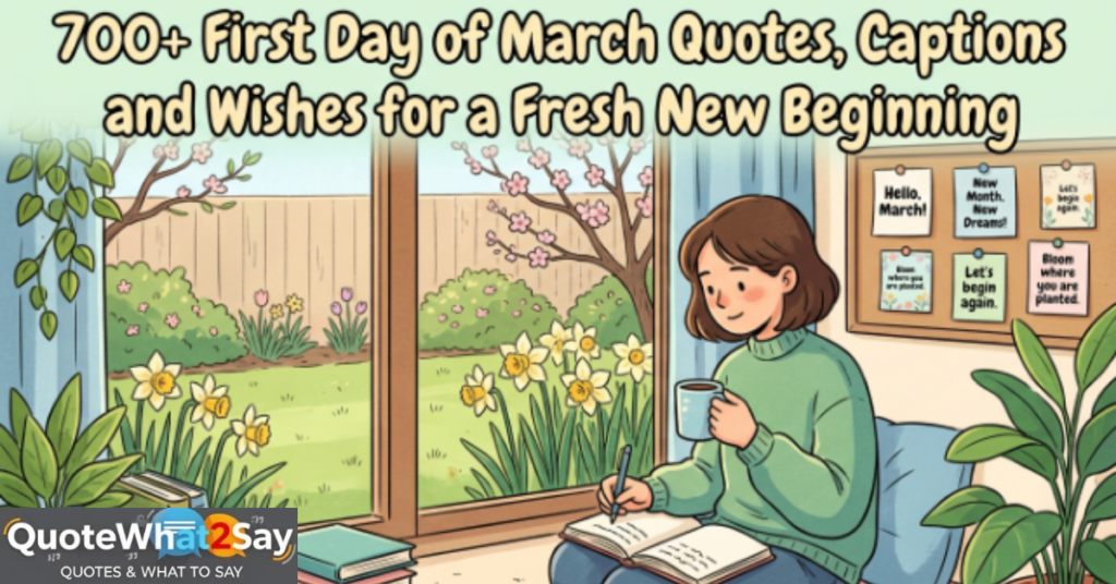 700+ First Day of March Quotes, Captions and Wishes for a Fresh New Beginning