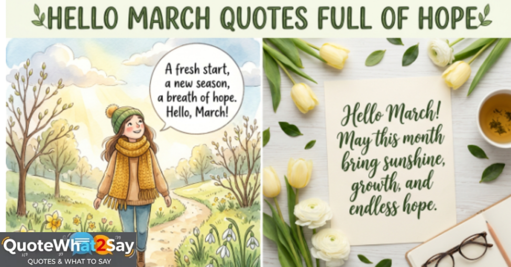 Hello March Quotes Full of Hope