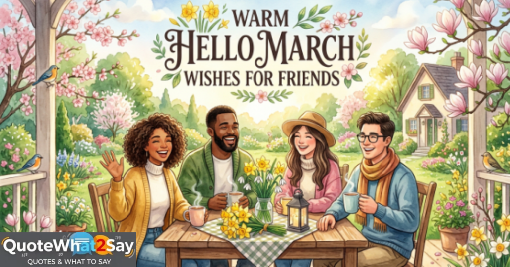 Warm Hello March Wishes for Friends