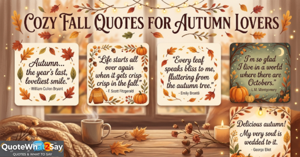 Cozy Fall Quotes for Autumn Lovers
