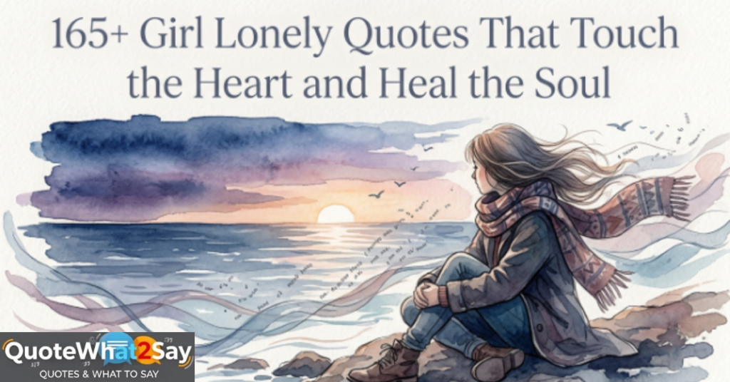 165+ Girl Lonely Quotes That Touch the Heart and Heal the Soul