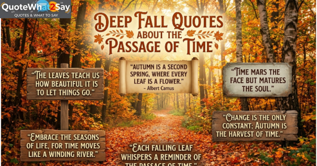 Deep Fall Quotes About the Passage of Time