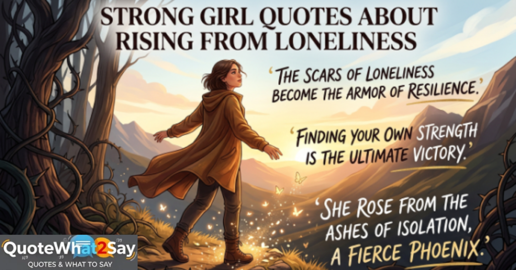 Strong Girl Quotes About Rising From Loneliness