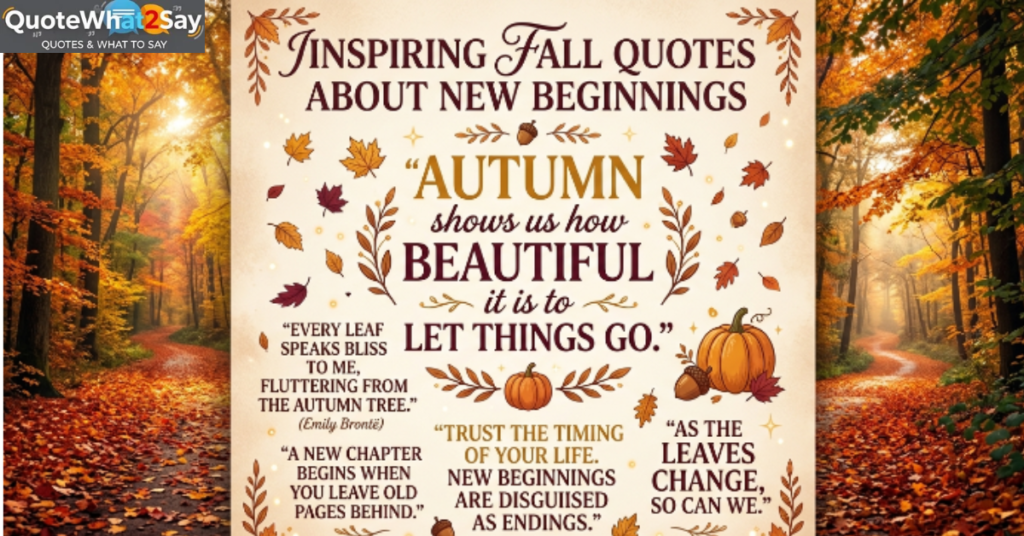 Inspiring Fall Quotes About New Beginnings