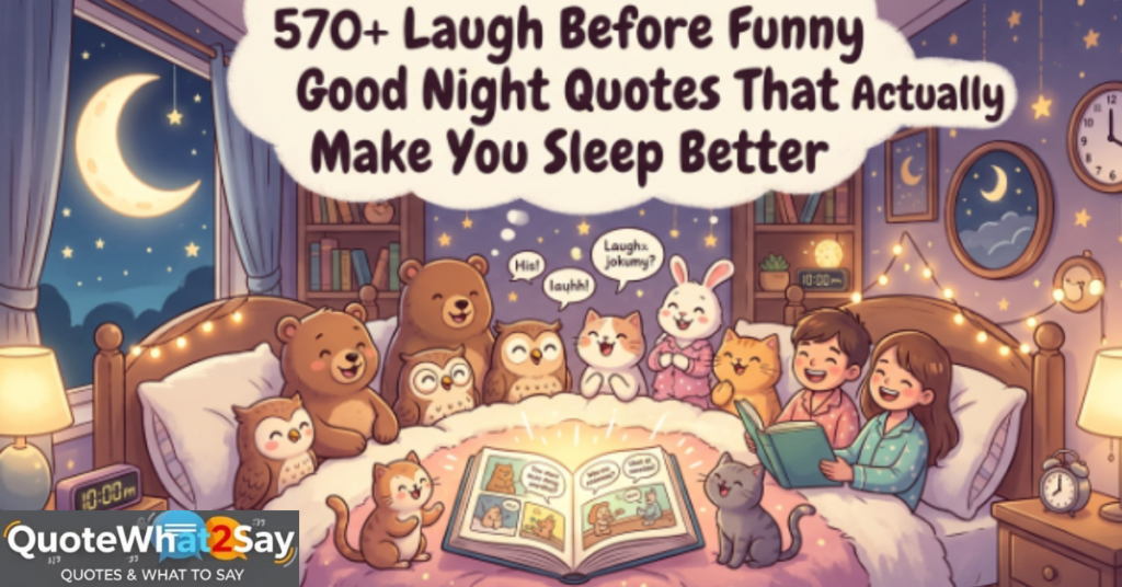 570+ Laugh Before Funny Good Night Quotes That Actually Make You Sleep Better