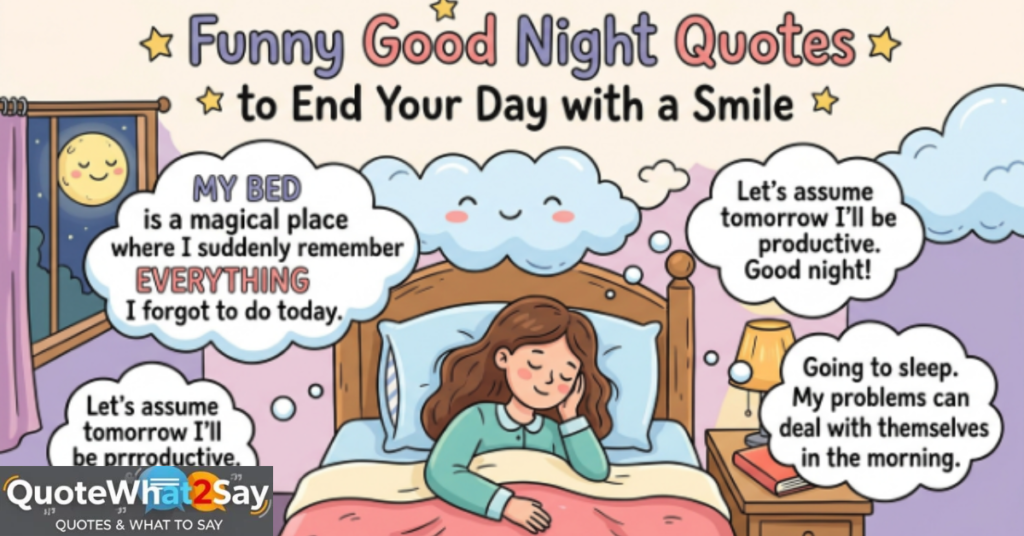 Funny Good Night Quotes to End Your Day with a Smile