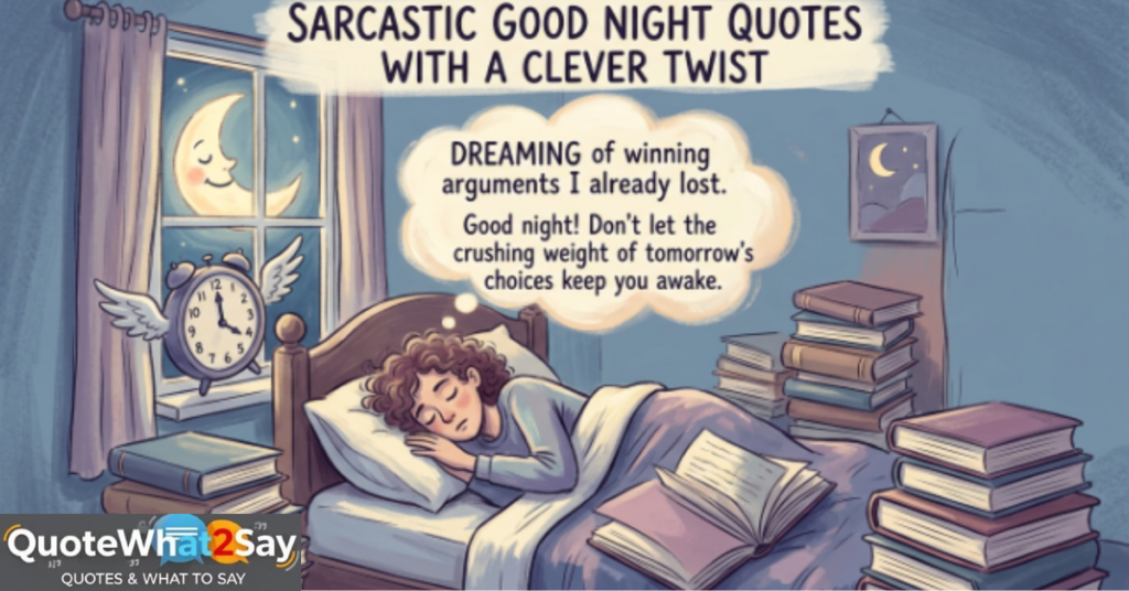 Sarcastic Good Night Quotes with a Clever Twist