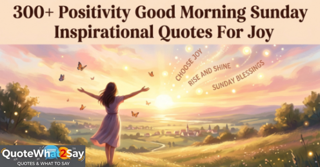 300+ Positivity Good Morning Sunday Inspirational Quotes For Joy