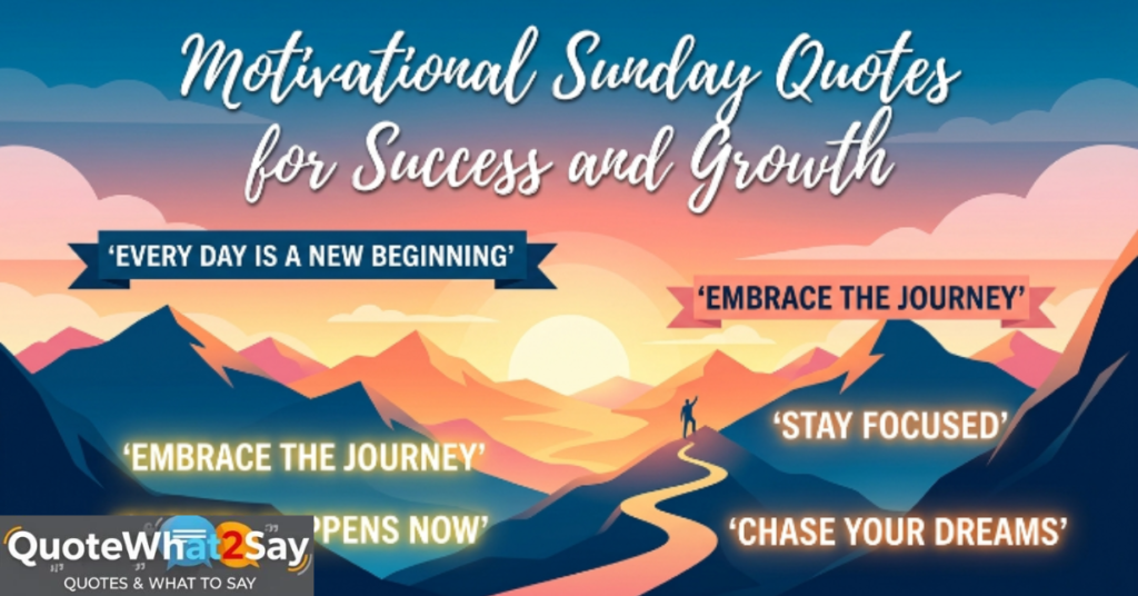 Motivational Sunday Quotes for Success and Growth
