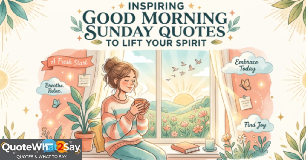 Inspiring Good Morning Sunday Quotes to Lift Your Spirit