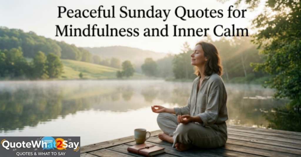 Peaceful Sunday Quotes for Mindfulness and Inner Calm