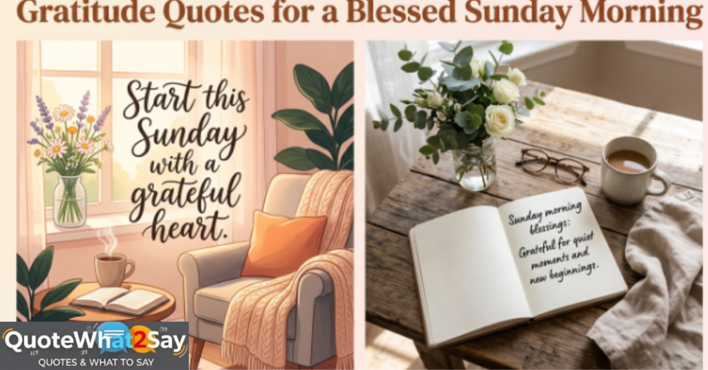 Gratitude Quotes for a Blessed Sunday Morning