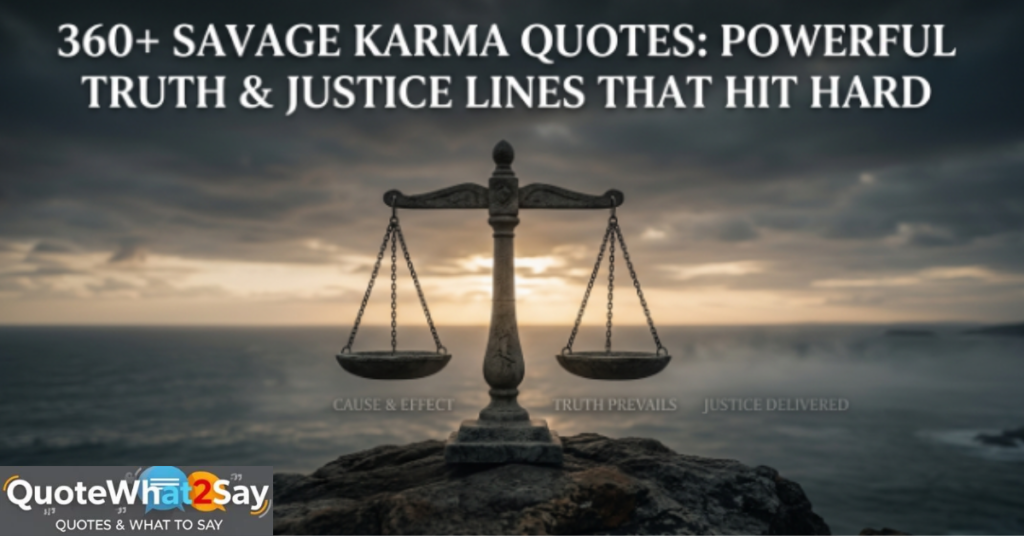 360+ Savage Karma Quotes: Powerful Truth & Justice Lines That Hit Hard