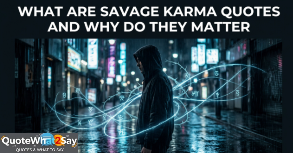 What Are Savage Karma Quotes and Why Do They Matter