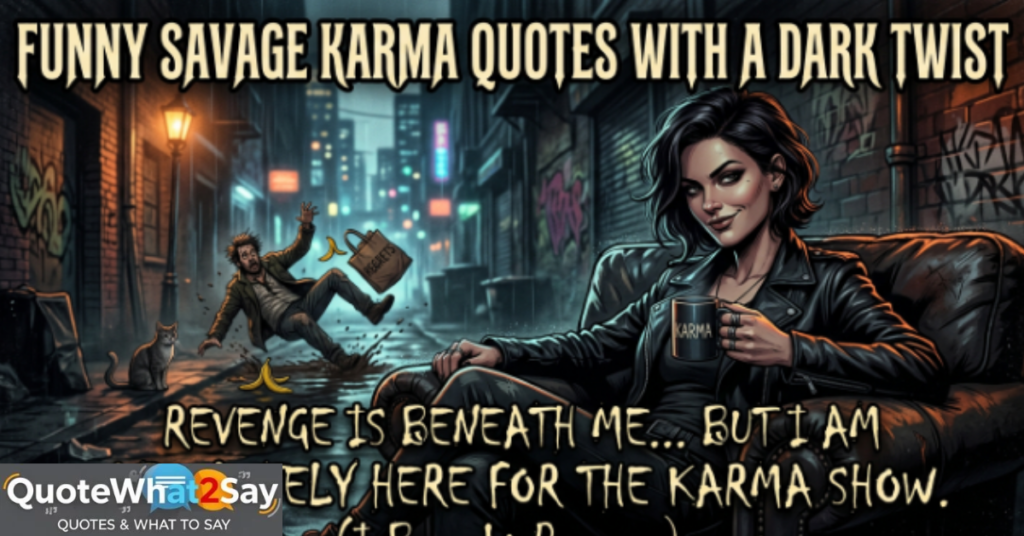 Funny Savage Karma Quotes With a Dark Twist