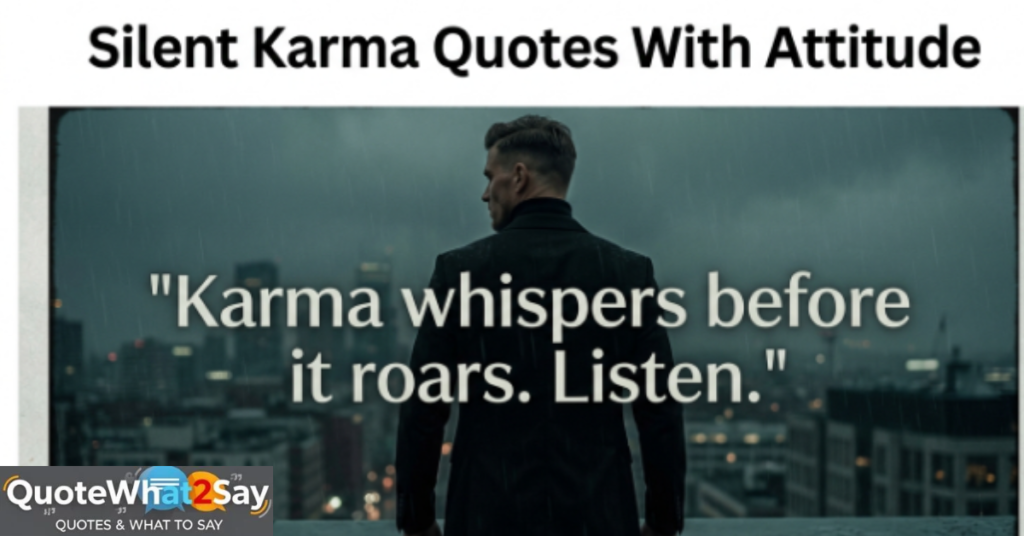 Silent Karma Quotes With Attitude