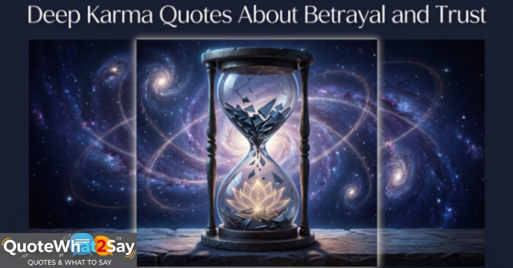 Deep Karma Quotes About Betrayal and Trust