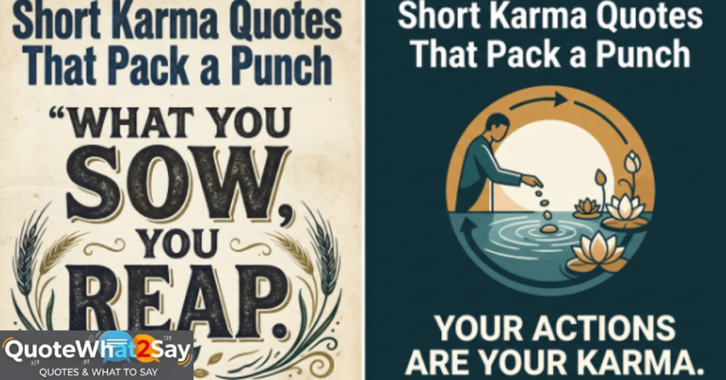 Short Karma Quotes That Pack a Punch