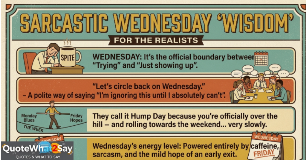 Sarcastic Wednesday Quotes for the Realists