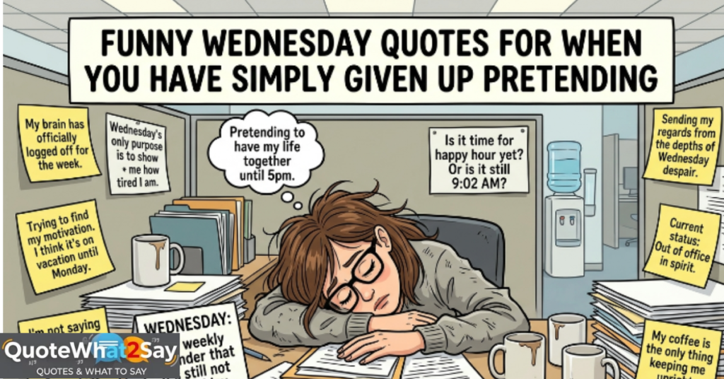 Funny Wednesday Quotes for When You Have Simply Given Up Pretending