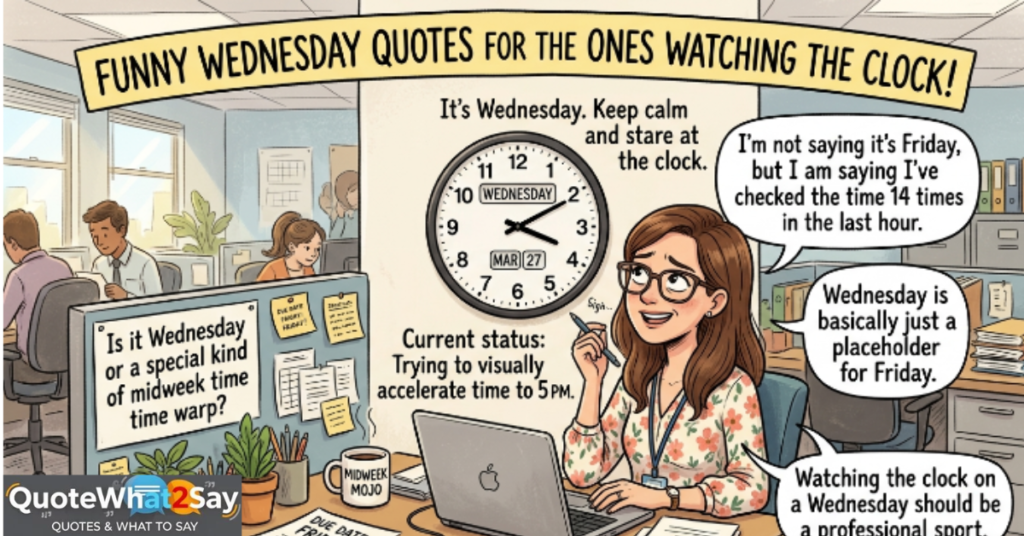 Funny Wednesday Quotes for the Ones Watching the Clock
