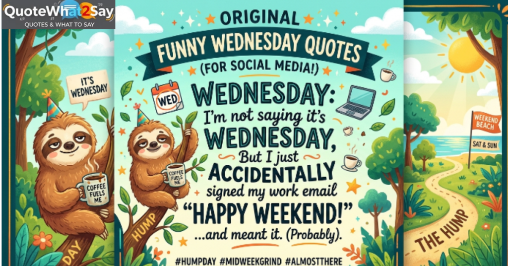 Original Funny Wednesday Quotes for Social Media