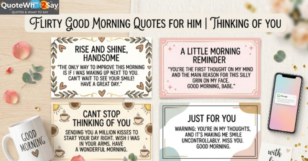Flirty Good Morning Thinking of You Quotes for Him