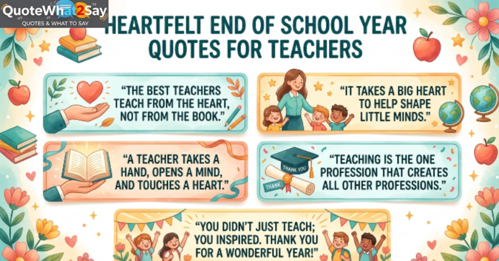 Heartfelt End of School Year Quotes for Teachers
