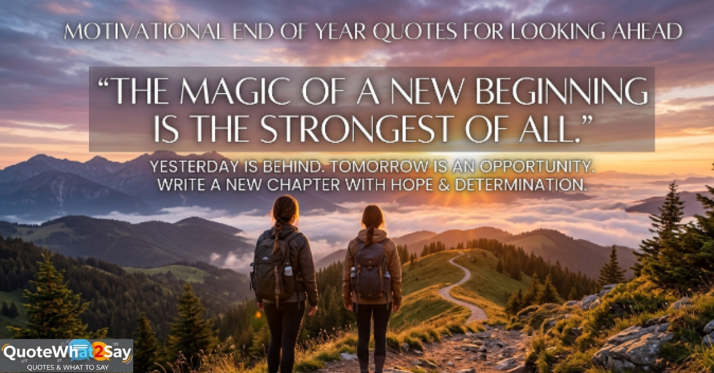 Motivational End of Year Quotes for Looking Ahead