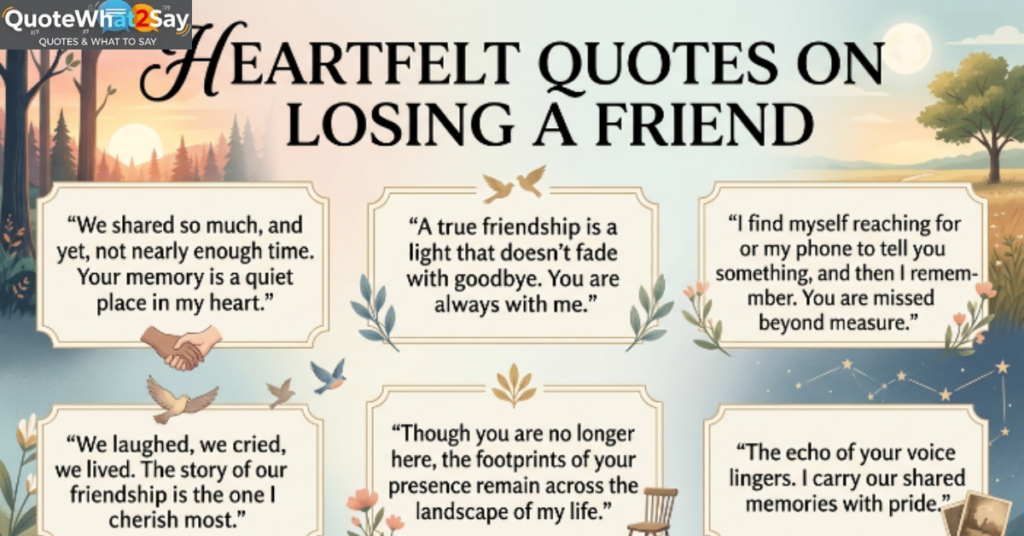 Heartfelt Quotes About Losing a Friend