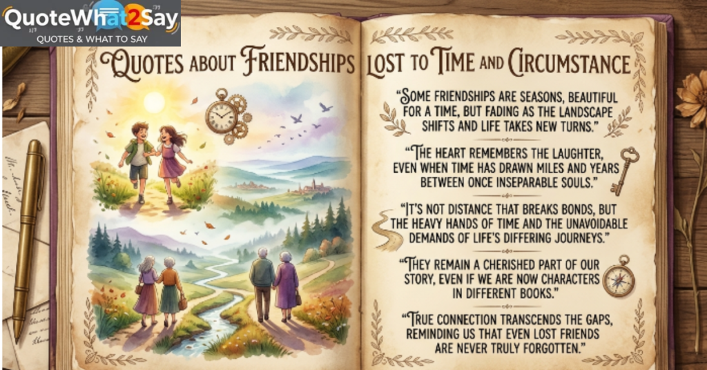 Quotes About Friendships Lost to Time and Circumstance