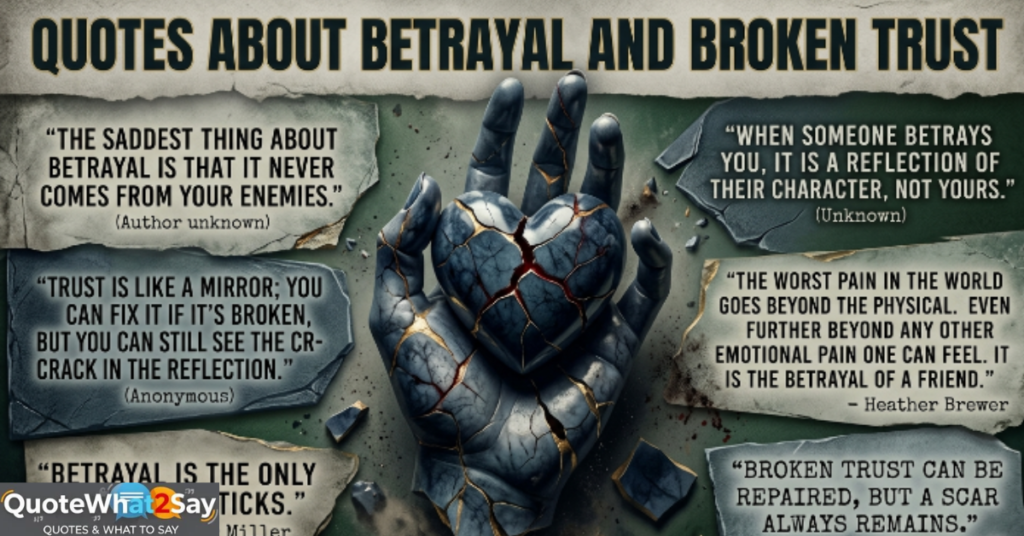 Quotes About Betrayal and Broken Trust