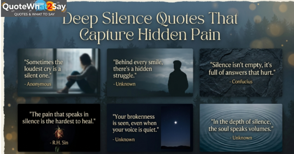 Deep Silence Quotes That Capture Hidden Pain