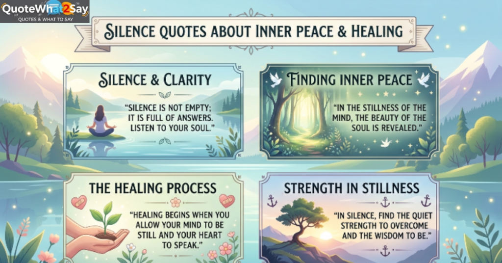 Silence Quotes About Inner Peace and Healing