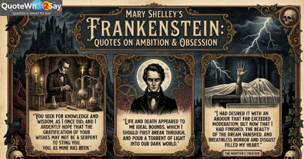 Frankenstein Quotes About Ambition and Obsession