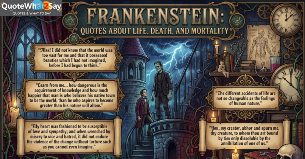 Frankenstein Quotes About Life, Death, and Mortality