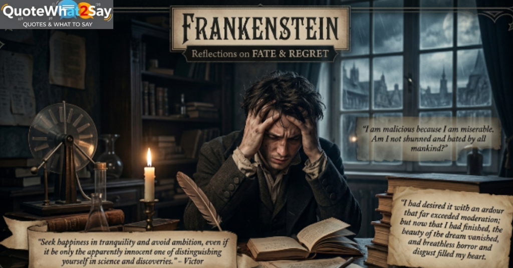 Frankenstein Quotes That Explore Fate and Regret
