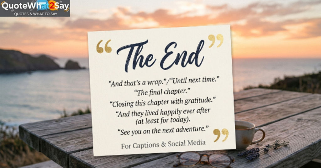 The End Quotes for Captions and Social Media