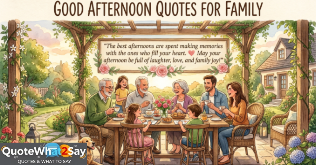 Good Afternoon Quotes for Family