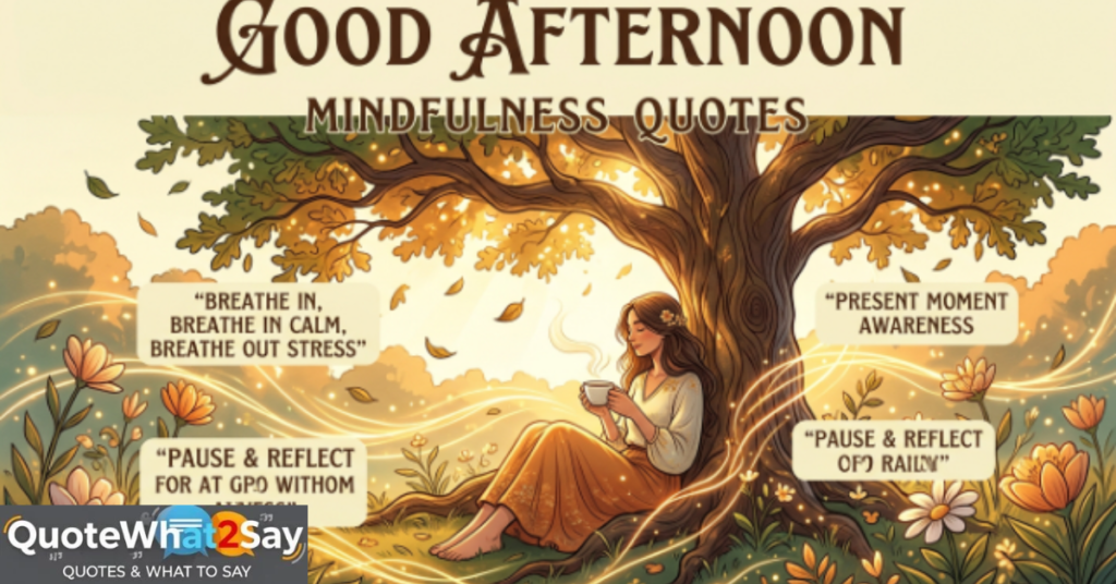 Good Afternoon Mindfulness Quotes
