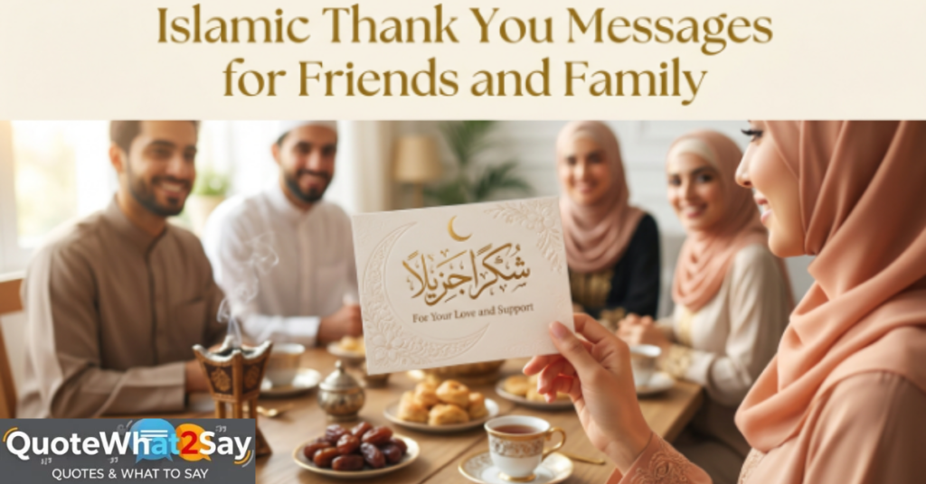Islamic Thank You Messages for Friends and Family