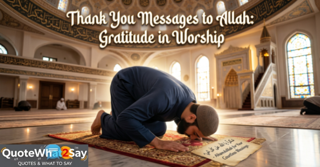 Thank You Messages to Allah: Gratitude in Worship