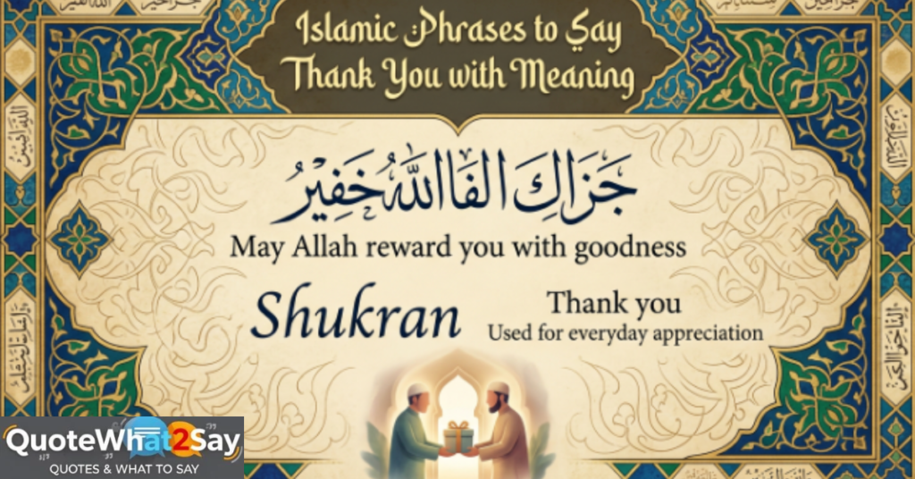 Islamic Phrases to Say Thank You with Meaning