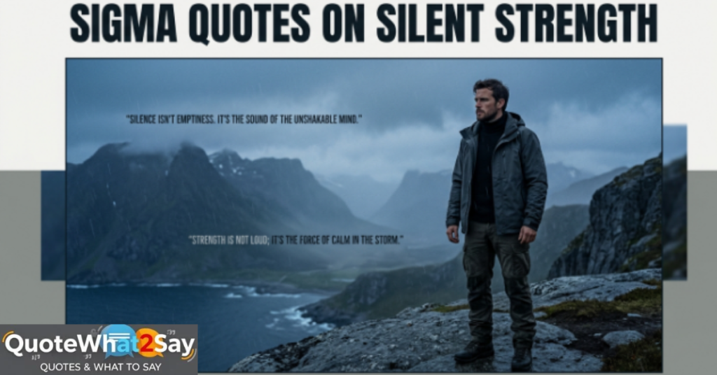 Sigma Quotes on Silent Strength