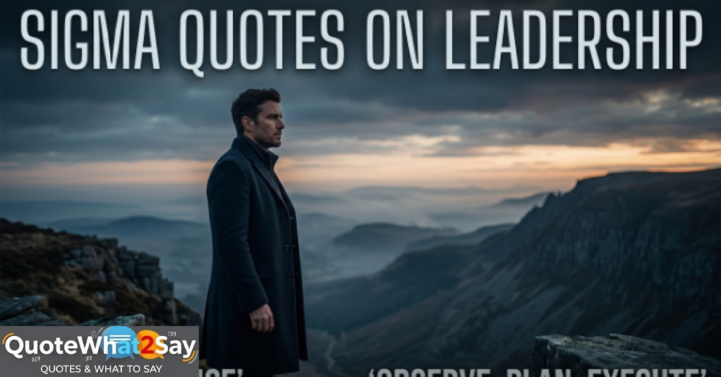 Sigma Quotes on Leadership